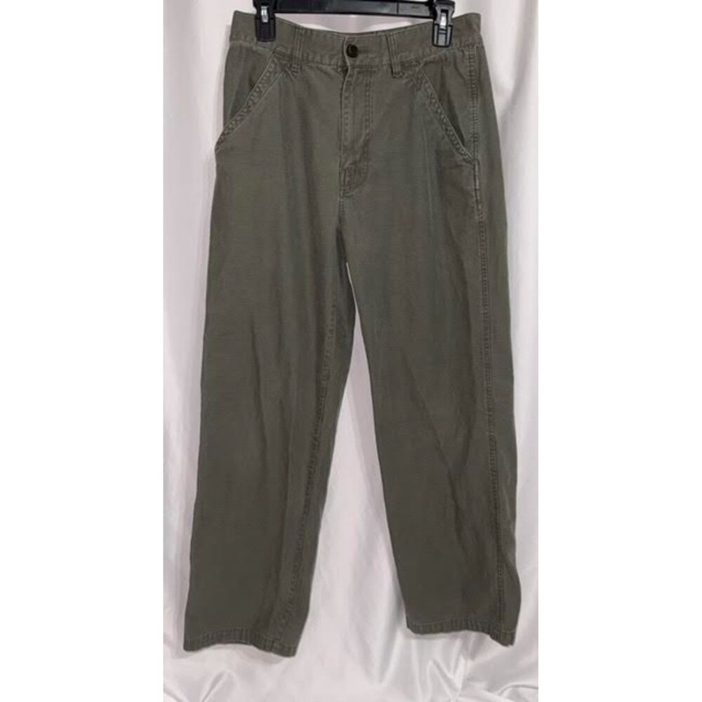 Vintage Y2K Phys.Sci Carpenter Pants Olive Green Baggy Skater Workwear Indie 90s